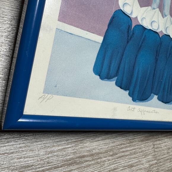 Frank Whipple AP Hand Signed Print Framed "Art Appreciation" 7x7 - Picture 3 of 6